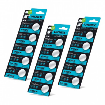 Lithium battery Videx CR2025 5pcs BLISTER CARD, 3V, 160mAh