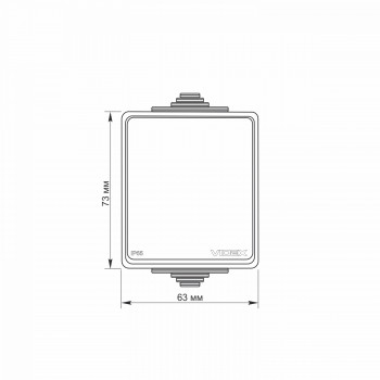 Slēdzis ārtelpu v/a 1P, Videx Binera, pelēka, IP65 VF-BNW11-G