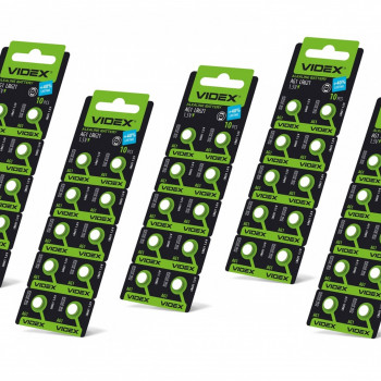 Button cell batteries Videx AG 1/LR621 BLISTER CARD 10 pcs
