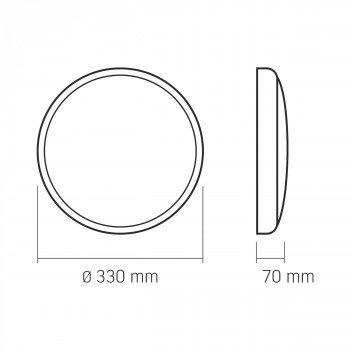 LED plafons ar kustību sensoru 25-30W 3200Lm 2700-6500K IP44, VIDEX VL-CLR-300-2 | balts – Automātiska kustības detekcija