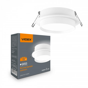 Recessed spotlight luminaire VIDEX for GX53 lamp VL-SPF33R-W
