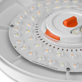 LED plafons ar kustību sensoru 10-15-20W 24000Lm 2700-6500K IP44, VIDEX VL-CLR-200-2G | balts – Automātiska kustības detekcija