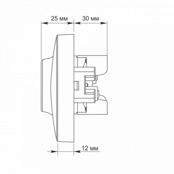 Kontaktligzda z/a 2V, Videx Binera, balta, IP20 VF-BNSK2G-W