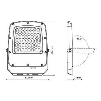 LED floodlight 50W 5000Lm CCT IP65 VIDEX VL-F5-050CW | black – 3000K/5000K/6500K tone switch for garage and work environments