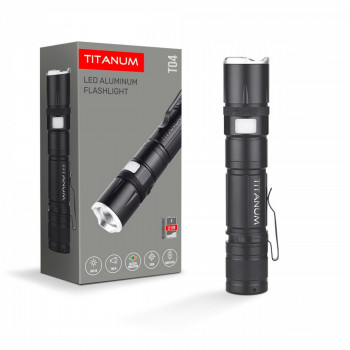 Lukturis LED uzlādējams 300Lm 6500K, Li-ion 18650 1200mAh, TITANUM TLF-T04