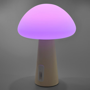 Night lamp for children, silicone, rechargeable, dimmable 4W 210Lm 3000-6500K+RGB LiFePO4 2400mAh VIDEX VL-TF25BG | white – Intuitive color change by touch for safe use