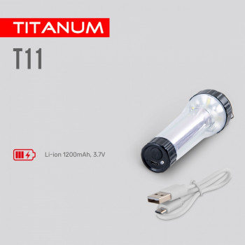 Lukturis LED uzlādējams ar ērtu uzkari 70Lm 5500K, Li-ion 18650 1200mAh (iebūvēts), TITANUM TLF-T11
