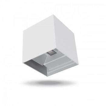Fasādes gaismeklis LED abpusējs 6W, 520Lm 2700K, IP54 VIDEX VL-AR04-062W ERIC-WHITE (silti balta gaisma), balts