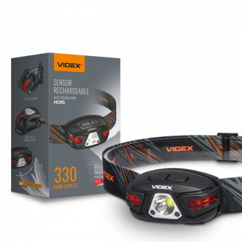 Galvas lukturis ar sensoru LED uzlādējams CREE XTE 5W, 330Lm 5000K, Li-ion 850mAh, VIDEX VLF-H015, vadāms ar roku žestu!