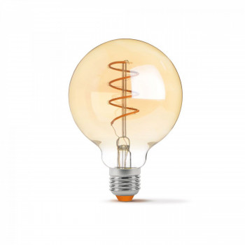 LED Bulb VIDEX E27-G95-4W-FIL-DIM-SPIRAL-AMBER-WW VLE-G95FASD-04272