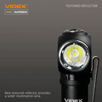 Lukturis LED uzlādējams Luminus SST20 10W, 600Lm 5700K, Li-ion 16340 800mAh - iekļauts! (maināms uz CR123A), VIDEX VLF-A055H, ar magnētu + komplektā stiprinājums lietošanai kā galvas lukturim!