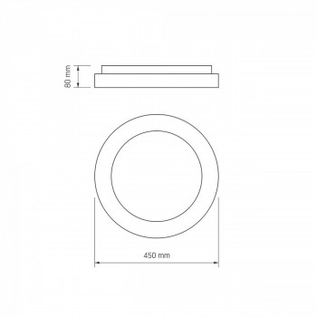 Iekštelpu gaismeklis LED 72W, dimmējams ar pulti (krāsaina gaisma) 4700Lm 2700K-6000K, VIDEX VLE-ERC-RGB-72W IP20 (silti/neitrāli/auksti balta gaisma), balta