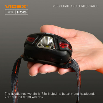 Galvas lukturis ar sensoru LED uzlādējams CREE XTE 5W, 330Lm 5000K, Li-ion 850mAh, VIDEX VLF-H015, vadāms ar roku žestu!