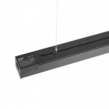 Suspended office LED lamp CCT 40W 5600Lm VIDEX VL-BNL021-4012CB | 1200mm, black – selectable CCT light temperature for workspace