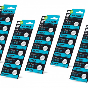Baterija CR1620 VIDEX (5 gab.) 3V Lithium 70mAh