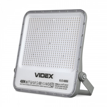 Didelės galios pramoninis LED prožektorius 400W 60 000Lm 5000K IP65 VIDEX VL-F2-4005G – Didžiulė 400W galia ir apsauga nuo įtampos svyravimų