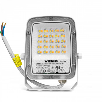 LED floodlight 20W 2000Lm CCT IP65 VIDEX VL-F5-020CW | black – compact black housing with CCT switch for workshop entrance