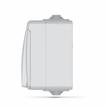 Slēdzis ārtelpu v/a 1P + Kontaktligzda ārtelpu v/a 1V, Videx Binera, pelēka, IP65 VF-BNW3-G