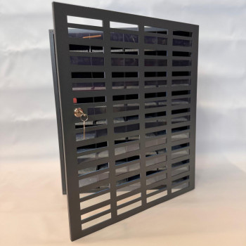 Mobile phone storage cabinet with 36 places, metal, without felt, gray
