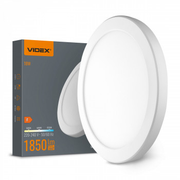VIDEX DL6R-18CW – LED Ceiling Light 18W, 3CCT (3000K/4000K/6500K), 1850 lm, White