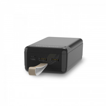 Power Bank - pārnēsājams akumulators 30 000mAh TITANUM TPB-914-B Black, pieejamie porti: Micro USB, Type-C, 2USB