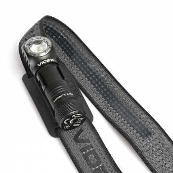 Lukturis LED uzlādējams Luminus SST20 10W + SMD RED, 200Lm 5000K, USB Type-C uzlādes baterija Li-ion AA 1.5V 2200mAh - iekļauts! (NAV SAVIETOJAMS AR Li-ion 14500 3.6V!), VIDEX VLF-A056H, ar magnētu + komplektā stiprinājums lietošanai kā galvas lukturim!