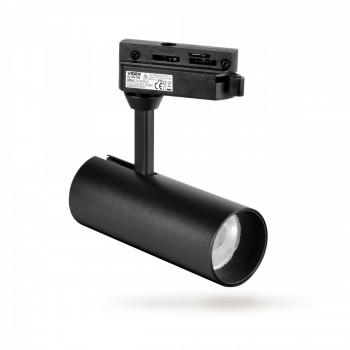 Sliedes gaismeklis Spot LED 10W, 800Lm 4000K, VIDEX VLE-TR04-104B TOR-BLACK, melns (neitrāli balta gaisma)