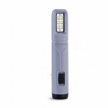 Lukturis LED uzlādējams ar saules bateriju un regulējamu gaismu 50+50Lm 5500K, Li-ion 18650 800mAh (iebūvēts), TITANUM TLF-T10SO
