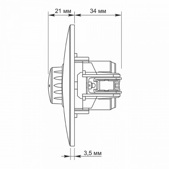 Dimmeris 600W, Videx Binera, melna grafīta, IP20 VF-BNDM600-BG