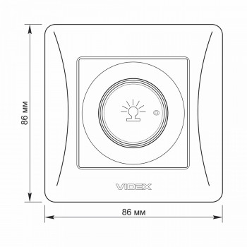 Dimmeris 600W, Videx Binera, balta, IP20 VF-BNDM600-W