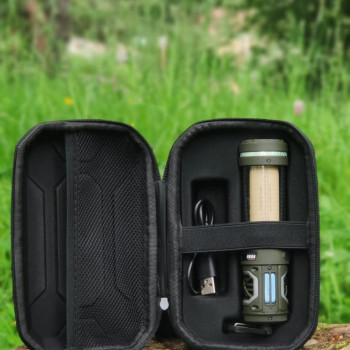 Pārnēsājams, uzlādējams odu - insektu atbaidīšanas līdzeklis Mosquito Repellent Flextail Tiny Repel (3-in-1) funkcijas: 1-Pret odu līdzeklis (zonas 3m vai 9m), 2-LED lukturis, 3-Power Bank (4800mAh), melns