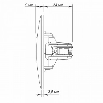 TV ligzda, Videx Binera, balta, IP20 VF-BNSK1TVME-W