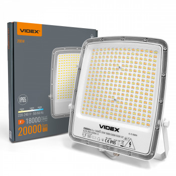 LED floodlight 200W 20000Lm CCT IP65 VIDEX VL-F5-200CW | black – CCT color switch for large work area illumination