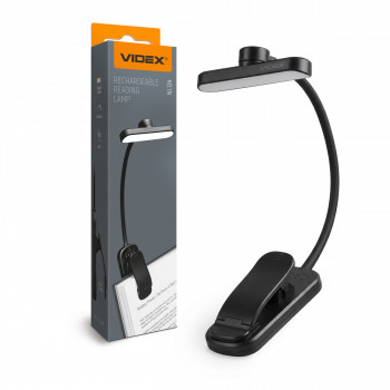 Clip-on dimmable LED work lamp 0.7W 60Lm 3000/4000/6500K VIDEX VL-NL134B – Built-in clip for securely attaching the lamp directly to the book cover