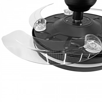 LED Ceiling Light with fan VIDEX CLF06 60W 3000K-4200K-6000K 230V Black