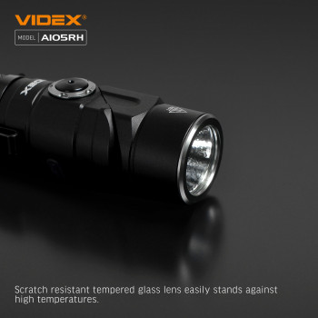 Lukturis LED uzlādējams Luminus SST40, 10W 1200Lm 5000K, Li-ion 18650 2200mAh - iekļauts! VIDEX VLF-A105RH, ar magnētu un regulējamu luktura galvu (SWIVEL HEAD) + komplektā stiprinājums lietošanai kā galvas lukturim!