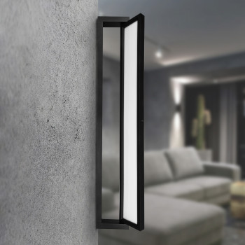 LED sienas lampa, 18W 1750Lm 2800-6000K IP20 VIDEX VL-WL02-18CSB | melna – sienas apgaismojums ar grozāmu korpusu gaismas virziena pielāgošanai