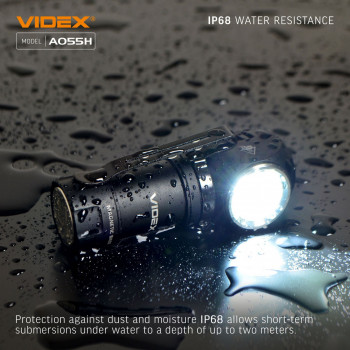 Lukturis LED uzlādējams Luminus SST20 10W, 600Lm 5700K, Li-ion 16340 800mAh - iekļauts! (maināms uz CR123A), VIDEX VLF-A055H, ar magnētu + komplektā stiprinājums lietošanai kā galvas lukturim!