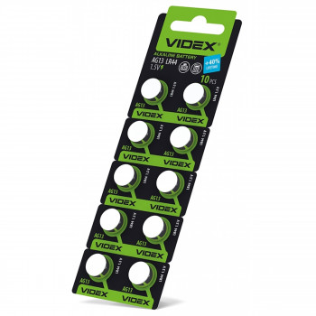 Button cell batteries Videx AG13/LR44 BLISTER CARD 10 pcs