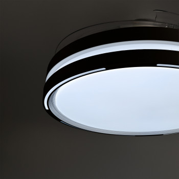 LED Ceiling Light with fan VIDEX CLF06 60W 3000K-4200K-6000K 230V Black