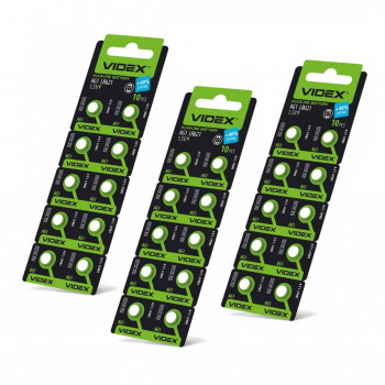 Button cell batteries Videx AG 1/LR621 BLISTER CARD 10 pcs