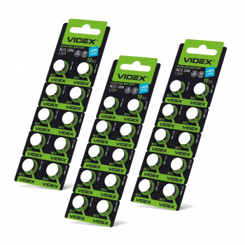 Button cell batteries Videx AG13/LR44 BLISTER CARD 10 pcs