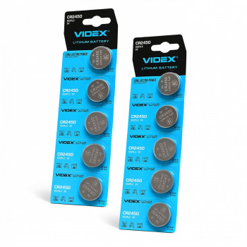 Lithium battery VIDEX CR2450 5pcs BLISTER CARD