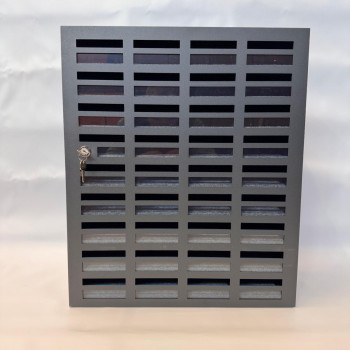 Mobile phone storage cabinet with 36 places, metal, without felt, gray