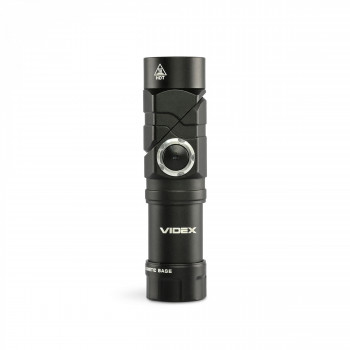 Lukturis LED uzlādējams Luminus SST20 10W, 2xRED SMD, 600Lm 5000K, Li-ion 16340 800mAh - iekļauts! (maināms uz CR123A), VIDEX VLF-A244RH, sarkanā gaisma ar regulējamu luktura galvu (SWIVEL HEAD) + komplektā stiprinājums lietošanai kā galvas lukturim!