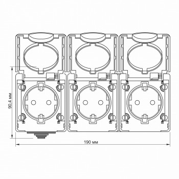 Kontaktligzda ārtelpu v/a 3V, Videx Binera, pelēka, IP65 VF-BNW23G-G