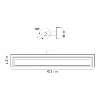LED sienas lampa, 18W 1750Lm 2800-6000K IP20 VIDEX VL-WL02-18CSW | balta – sienas apgaismojums ar grozāmu korpusu gaismas virziena pielāgošanai