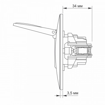 Kontaktligzda z/a 1V ar vāku, Videx Binera, balta, IP20 VF-BNSK1GC-W