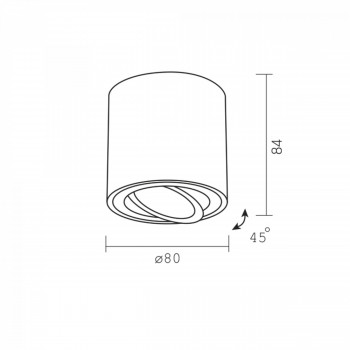 Ceiling spotlight luminaire VIDEX VL-SPF12A-W