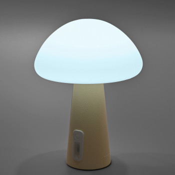 Night lamp for children, silicone, rechargeable, dimmable 4W 210Lm 3000-6500K+RGB LiFePO4 2400mAh VIDEX VL-TF25BG | white – Intuitive color change by touch for safe use